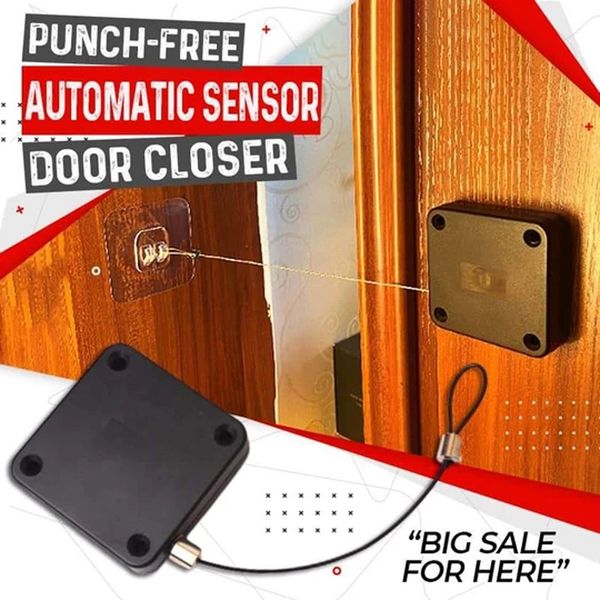 

punch-automatic induction door closer wire rope anti-theft cable box