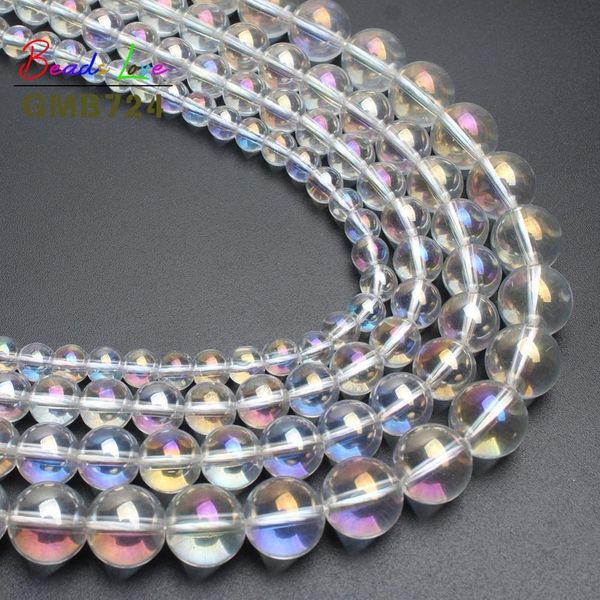 

multicolour transparent clear glass beads for jewelry making crystal quartz smooth round beads 6mm 8mm 10mm 12mm (f01125) bbyzmo lg2010
