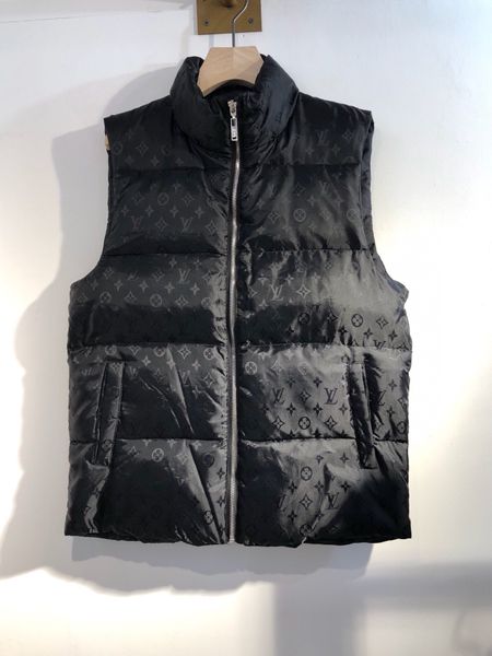 

winter high-end white goose down mens wear designer letter print down vest ~ size m-xxxl ~ brand mens vest, Black;white