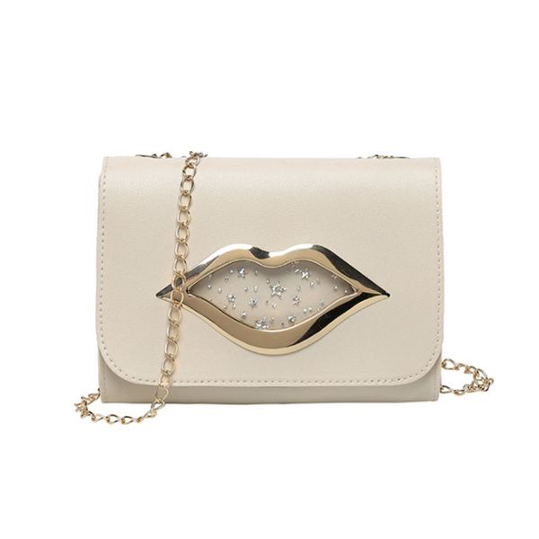 

crossbody solid flap lip shape shoulder bag designers handbag luxurys handbag woman fashion potable makeup bag wallet phone bag fast shippin