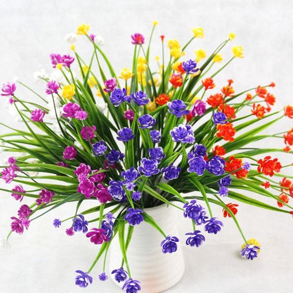 

1pcs 21 heads water grass rose artificial flower plant for party home office decor wedding decoration fake flower 520411