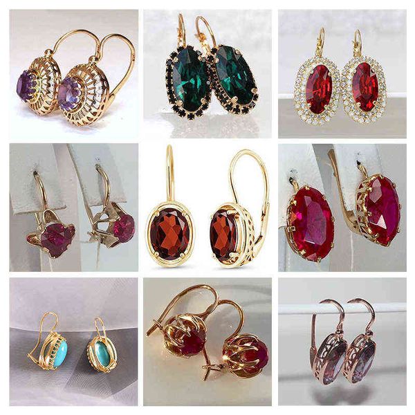 

luxury fashion teardrop dangle earrings for women blue red diamond drop earrings engagement wedding 2022 trend gold jewelry g220312, Silver