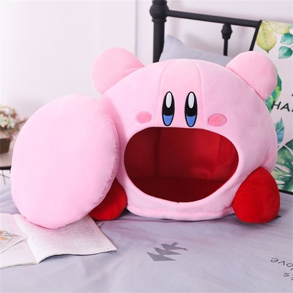 

50cm plush cap kawaii anime game kirby sleep pillow cushion soft pet house doll toys dropshipping y200703