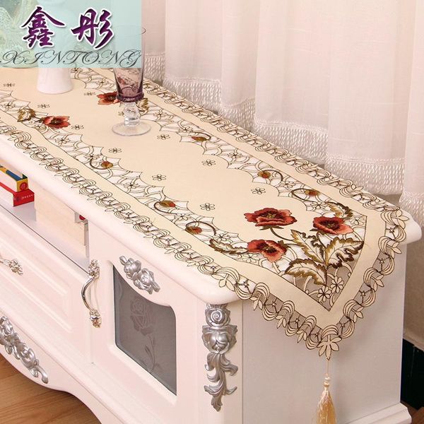 

пастырская таблица runner мода вышитого цветочным кружево полый полиэстер скатерть пыл таблица декор главной свадьба yxlqot mx_home