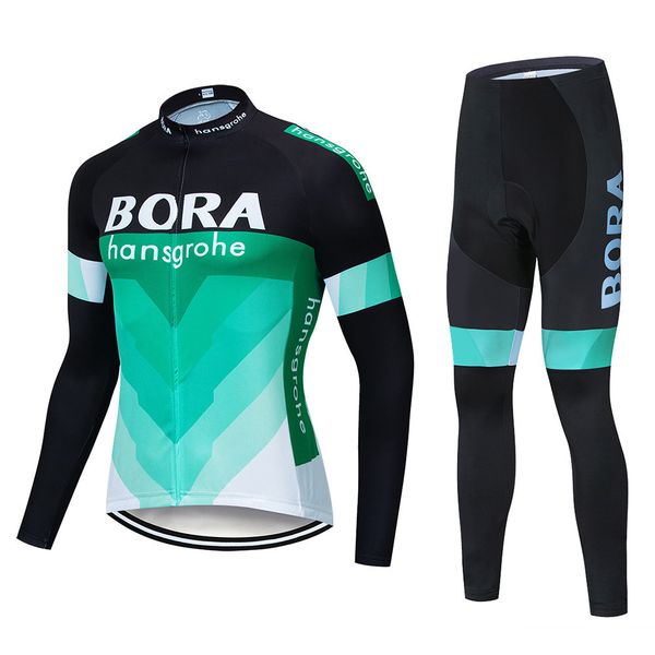

bora team cycling jerseys (men )long sleevess cycling jersey gel pad bike set mtb sobycle ropa ciclismo mens bicycling wear l -10, Gray