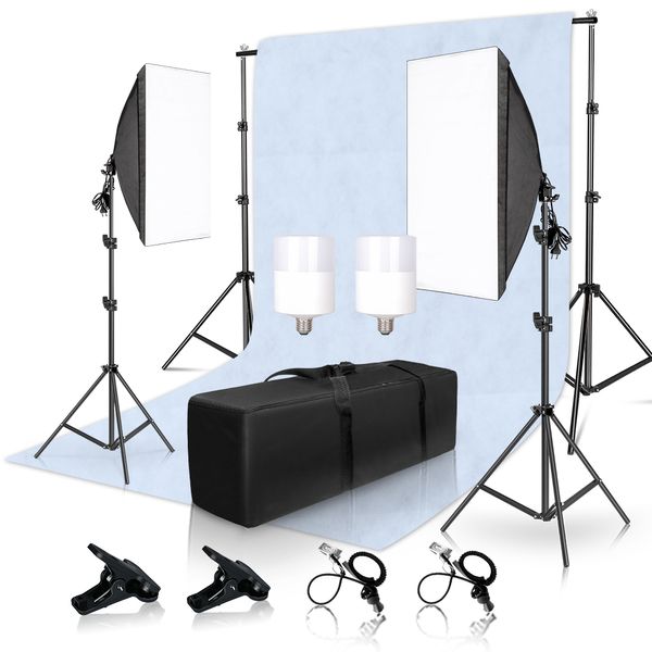 FreeShipping Fotografie Studio Softbox Beleuchtungsset 2Mx3M Hintergrundunterstützungssystem Weißer Hintergrundbildschirm für Foto-Video-Produktaufnahmen