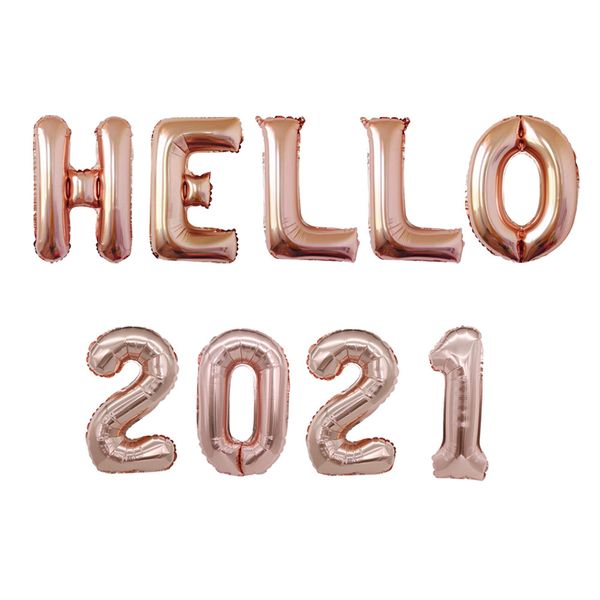 

16-дюймовый 2021 фольга воздушные шары набор happy new year алюминиевый воздушный шар для домашнего украшения xmas сочельник подарков предно