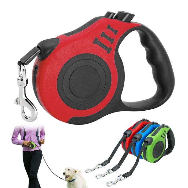 

small and medium-sized dog with automatic retractable walking belt, 3m / 5m