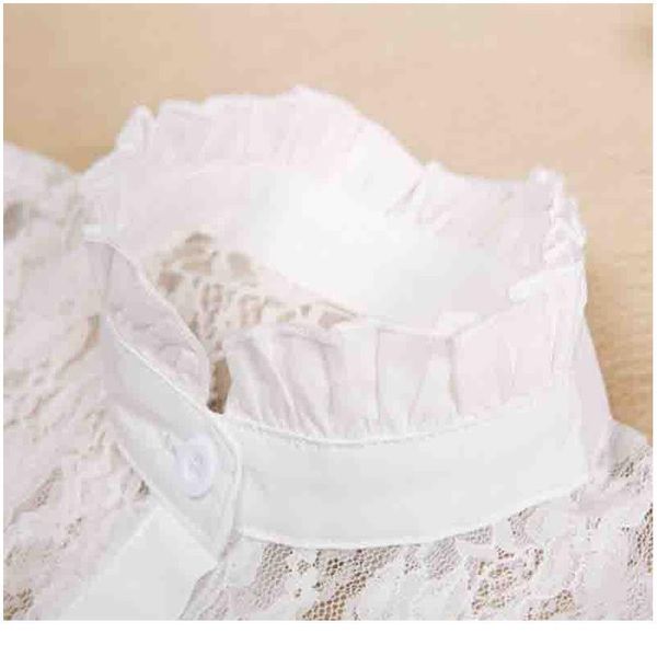 

korean lace fake collar retro detachable lapel choker shirt fake false collar lapel blouse women clothes acc jllwzr, Blue;red