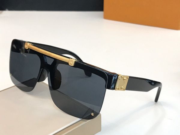 

men high-grade1196 leather designer sunglass attitude sunglasses women square logo on lens men designer sunglasses shiny gold new with box, White;black