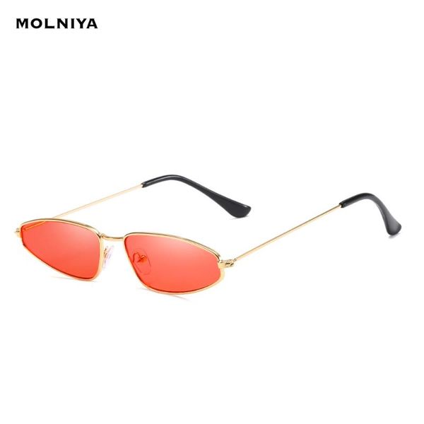 

sunglasses fashion metal small frame women outdoor travel party sun glasses brand besign personality black silver red eyewear, White;black