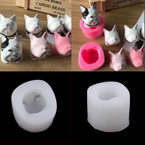 

силиконовые бульдог shaped mold клей свеча мыло смола кастинг орнаменты mold изготовление ювелирных изделий инструменты для литейной формы