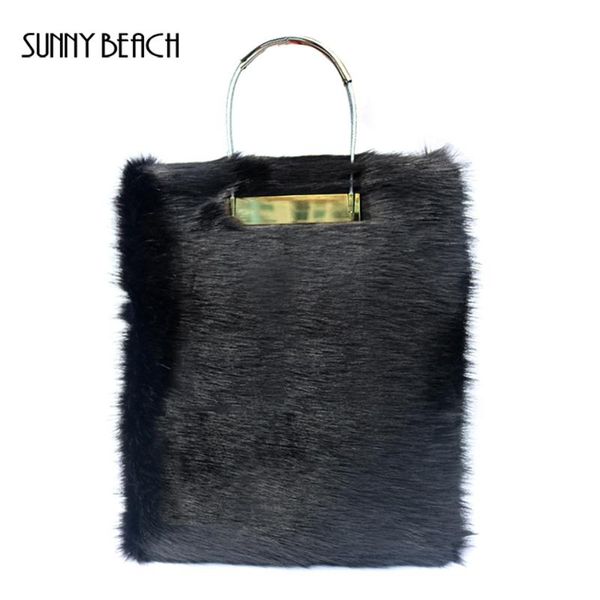 

солнечный берег new winter black fur женщины сумки luxuy тотализаторов сцепления сумка кошелек дамы кожаные сумки bolsa feminina сумки