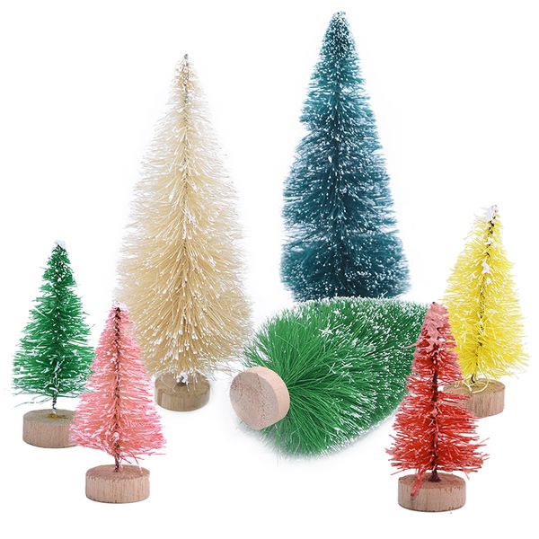 

5pcs new small pine sisal silk cedar decoration tree home deskmini christmas decor