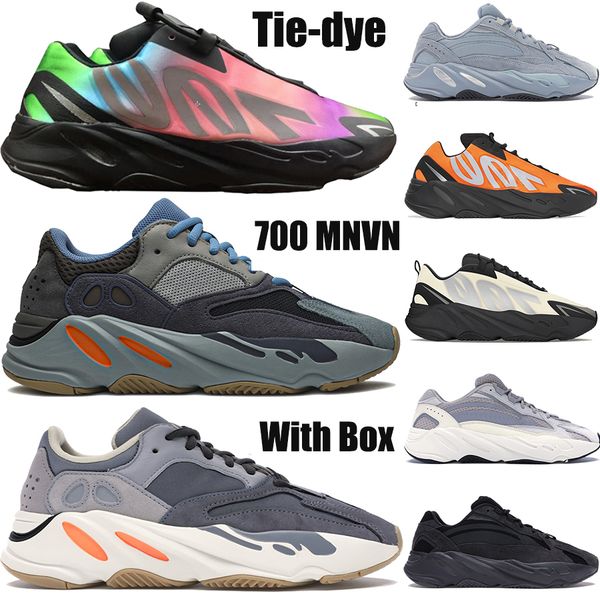 

новый 700 v1 v2 mnvn og отражающий kanye west running shoes мужчины женщины teal carbon carbon blue tie-dye inertia bose blue vanta мужские