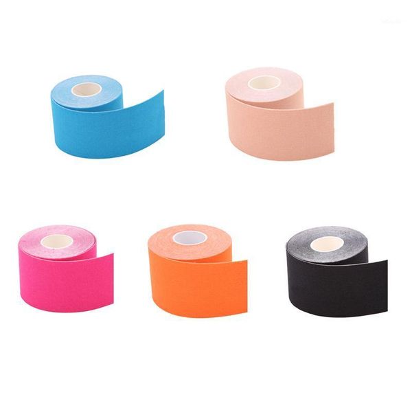 

elbow & knee pads arrive 5cm x 5m sports muscle stickers tape roll cotton elastic adhesive bandage strain support swim men women1, Black;gray