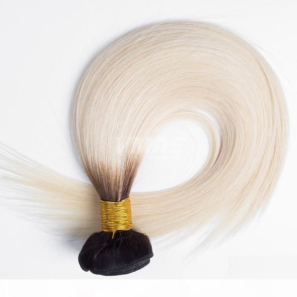 

vmae brazilian virgin straight weft #1b 60 ombre color human hair extensions 3 bundles natural soft two tone sew in human hair weaves, Black
