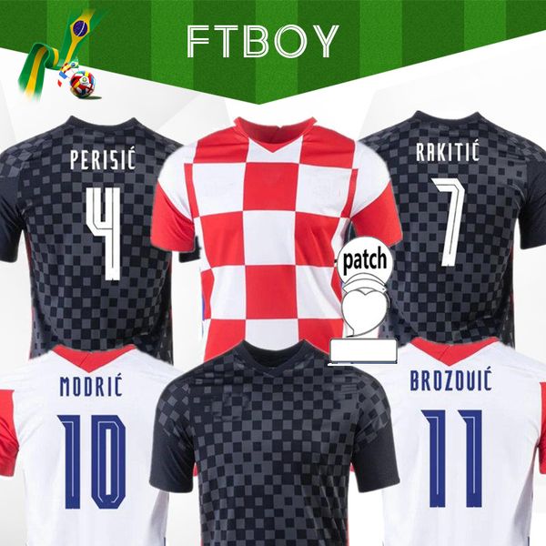 

2020 national team soccer jersey mandzukic modric rakitic perisic home away 20/21 football men + kids kit kovacic kalinic football shirt, Black;yellow