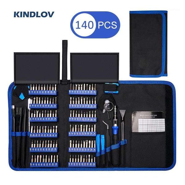 

kindlov precision screwdriver set 140 in 1 screwdriver bit magnetic torx hex screw driver bits electronics repair tool kit1