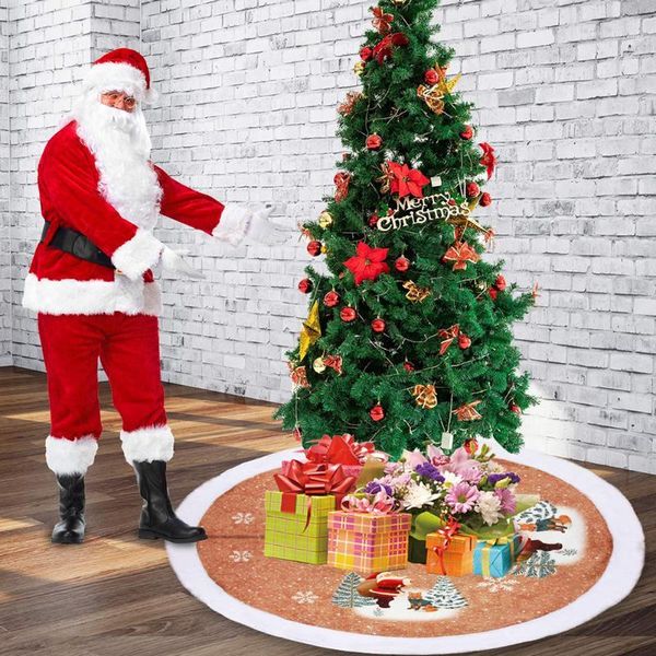 

christmas decorations 98cm year home xmas tree skirt aprons ornament1