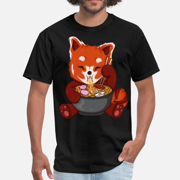 

red panda cat bear eats ramen noodles designers graphic t shirt customized retro summer tracksuit hoodie sweatshirt