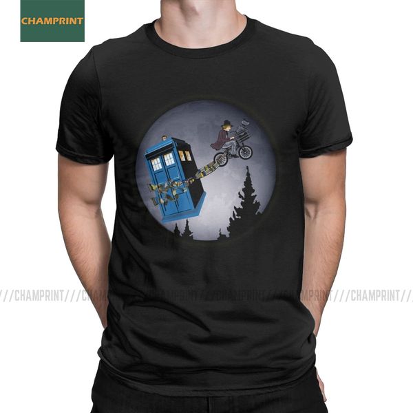 

sport 4th doctor supermoon doctor who t shirts for men cotton t-shirts whovian gallifrey timelord blue box tees short sleeve