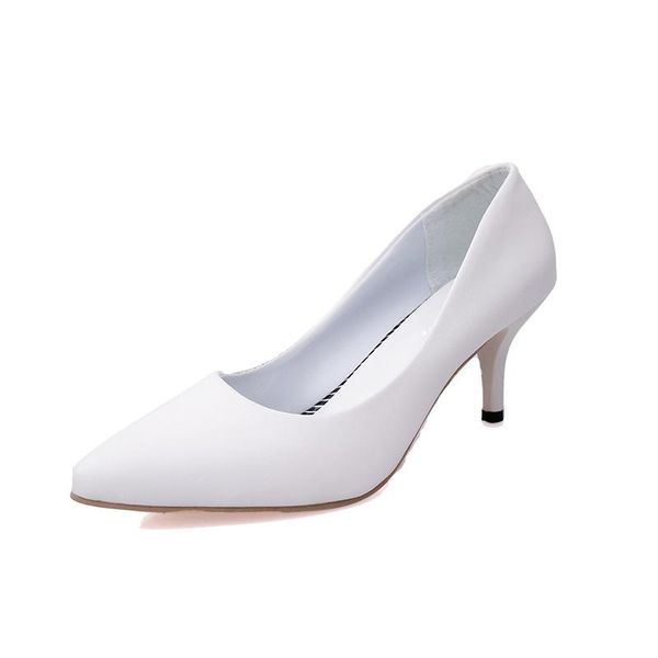 

summer pointed single shoes large size ladies casual high-heeled shoes non-slip woman fashion popular high-heeled non-slip, Black