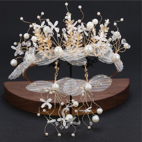 

isuper crown dress atmospheric forest bridal headdress xianmei wedding luxury jewelry 2020 new female, Silver