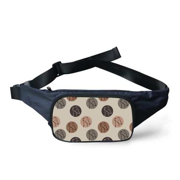 

noisydesigns 2021 women waist bag men greyhound pattern casual belt fanny pack for lady phone zipper pouch dropshipping