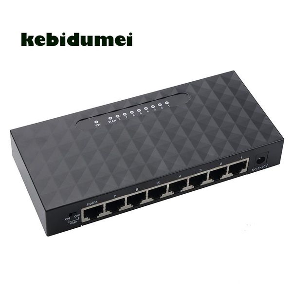 

network switches kebidumei ethernet switch 8 port gigabit hub 10/100/1000mbps base support full half duplex eu/us plug
