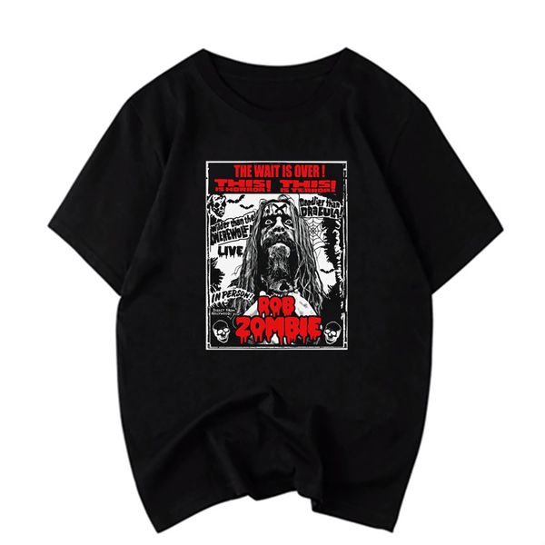 

спорт новая майка 100% хлопок playera роб зомби мужчины хлопок hip hop одежды для man брендовой одежды