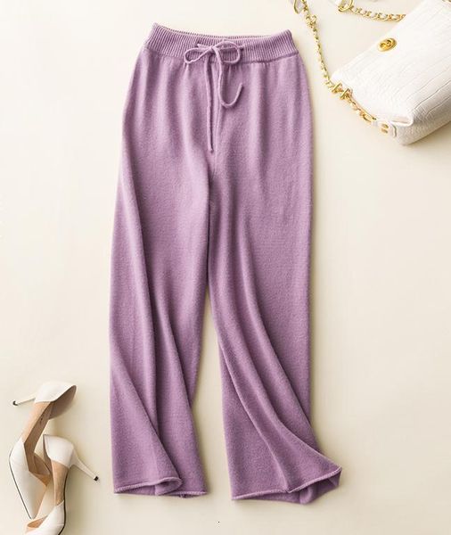 

2021 women's 100% cashmere malha leggings winter new fashion colors long single style ladies'pants hdps, Black;white