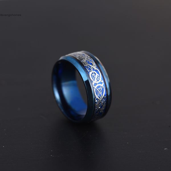 

simple yiwu titanium jewelry dragon stainless steel ring trinkets, Silver