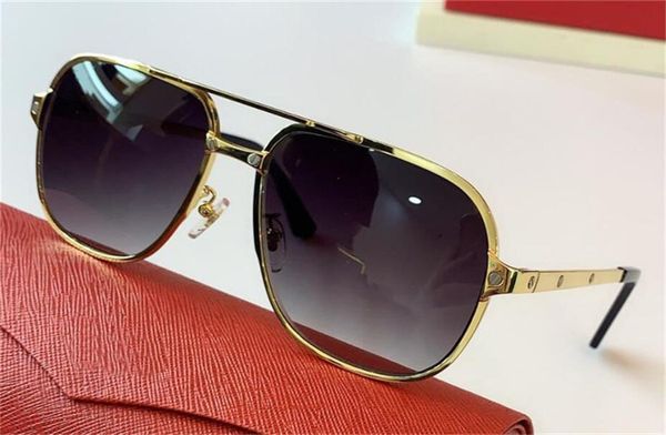 

new fashion design sunglasses 0165 retro pilot metal frame classic fashion style popular design style uv400 protective eyewear, White;black