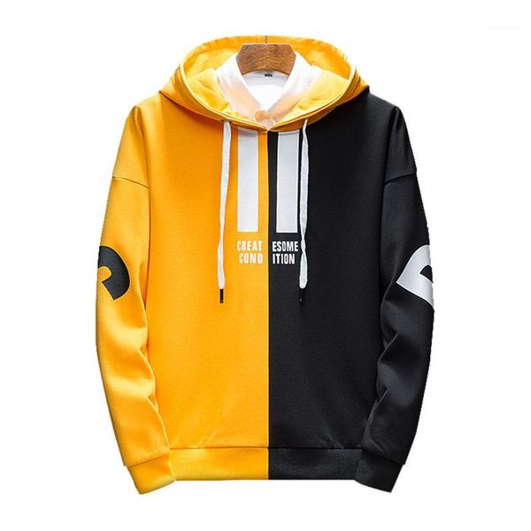 

men's hoodies itself men 2020 spring harajuku japanese streetwear patchwork casual sweatshirt male hip hop yellow men hoodie1, Black