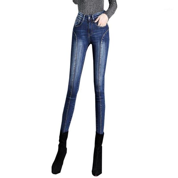 

womens trousers high waist pencil jeans woman winter autumn spring female denim wash skinny stretch jeans pants streetwear q2511, Blue