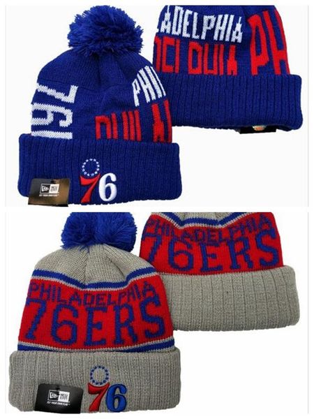 

филадельфия 76ers мужчины женщины молодежь 2021 sideline главная официальный спорт knit hat black баскетбол cap, Blue;gray
