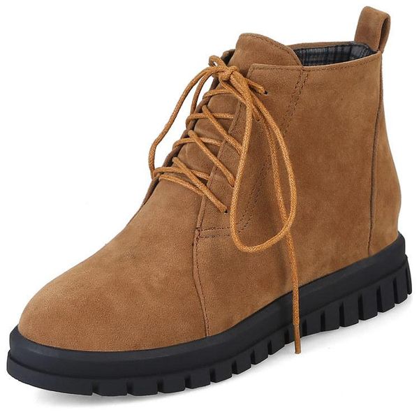 

big size shoes woman round toe winter boots lady luxury designer large size 2021 autumn mid-calf rock low fashion rubber, Black