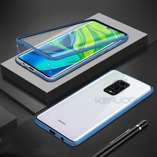 

magnetic case for xiaomi redmi note 9 pro case dual tempered glass cover 360 full protection bumper for redmi note 9s h jlldlm