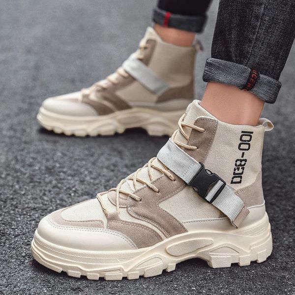 

high shoes flat shoes thi bottomed extra high worker boot winter cotton-padded trend casual sports ma lady -40, Black