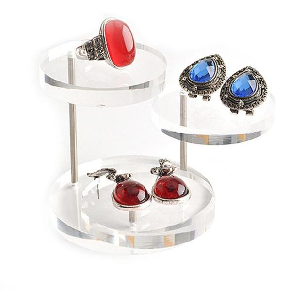 

jewelry pouches, bags stand earring ring bracelet necklace acrylic holder display rack convenient necklac holde, Pink;blue