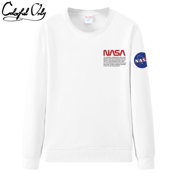 

2020 women hoodies hip hop black white nasa long sleeve hooded hoody mens hoodies sweatshirts crew neck size s-4xl s264