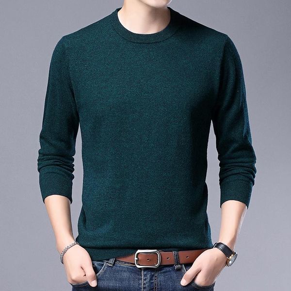 

men's sweaters man 100% merino wool sweater autumn winter solid color cashmere o- neck jumper long sleeved 12 colors, White;black