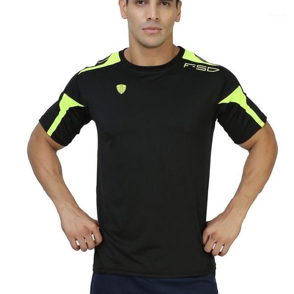 

man soild colors running quick drying men's running short sleeve t-shirt sportswear brand man wicking t-shirts men 1, Black;blue