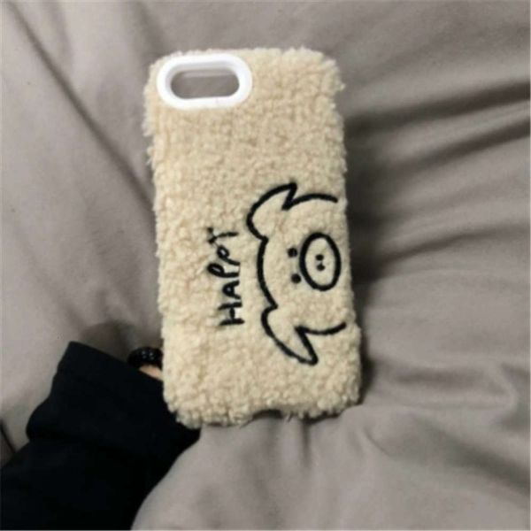 

phone suitable red mobile pig is for net and warm hand plush case in winter