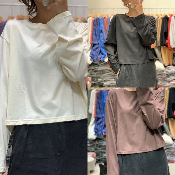 

9yf78 new solid 2020 long color loose and autumn sleeve bottomed t-shirt pulloverfor pullover pullovert-shirt pullover women rmmvr, White
