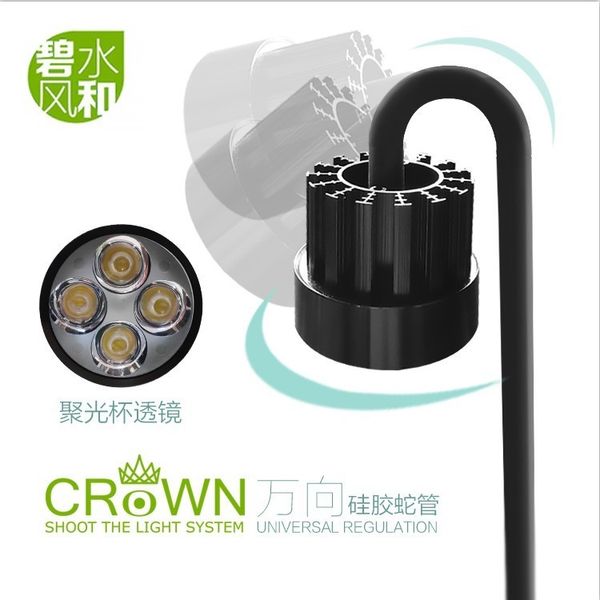 Água Planta LED Luz Mini Nano Aquário Peixes Tanque Água Planta Crescer Chichild Loga Luz Nascer do sol Sunrise Dimmer Temporizador High Power Y200922