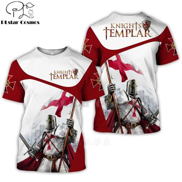 

plstar cosmos all over printed knights templar 3d t shirts tshirt tees summer autumn funny harajuku short sleeve streetwear-18, White;black
