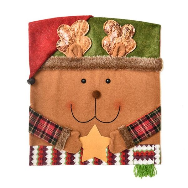 

chair covers christmas cute santa snowman elk cover dining decor for home