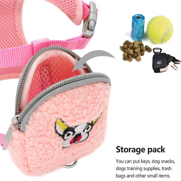 

cute pet dog harness lesah set no pull mesh chihuahua puppy cat harness vest adjustable for small medium dogs french bul bbycfm